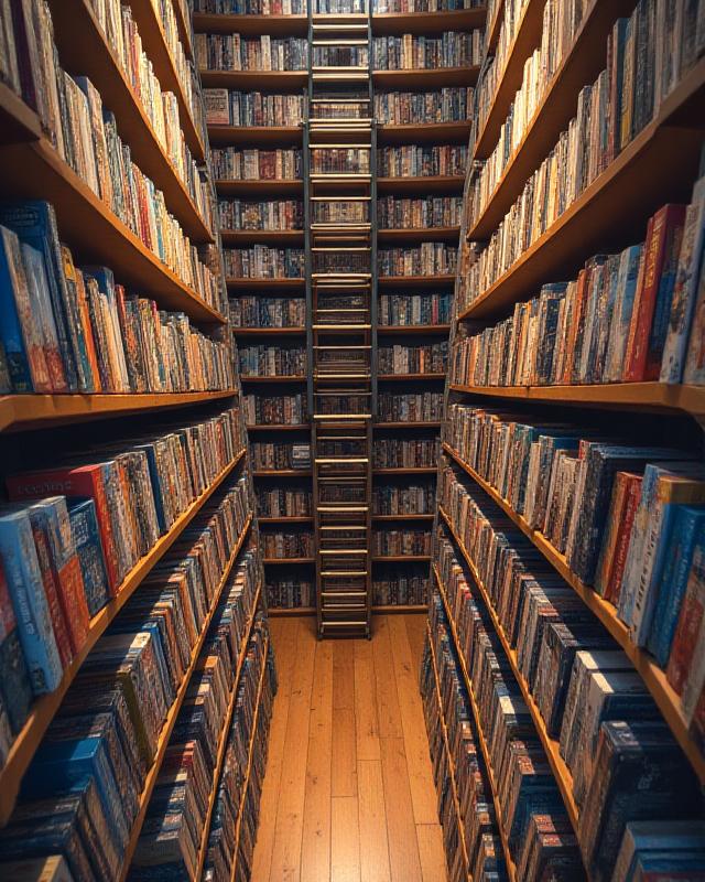 天井まで届くゲーム棚